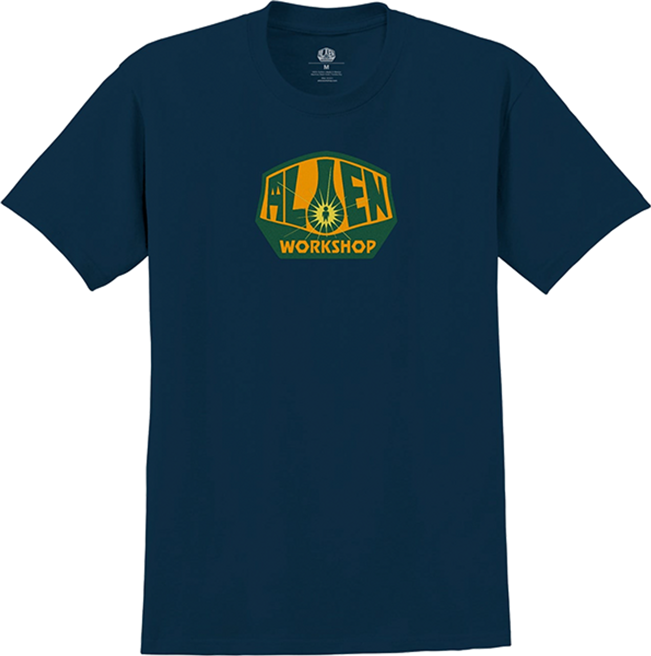 ALIEN WORKSHOP OG LOGO SS TSHIRT SMALL NAVY GOLD GRN