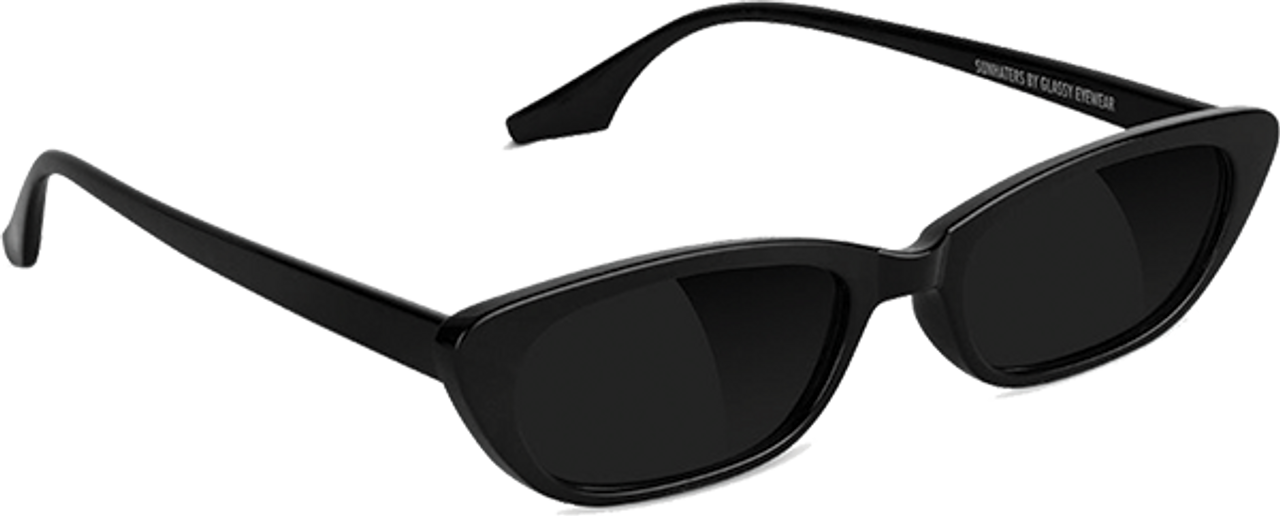 GLASSY HOOPER BLACK SUNGLASSES