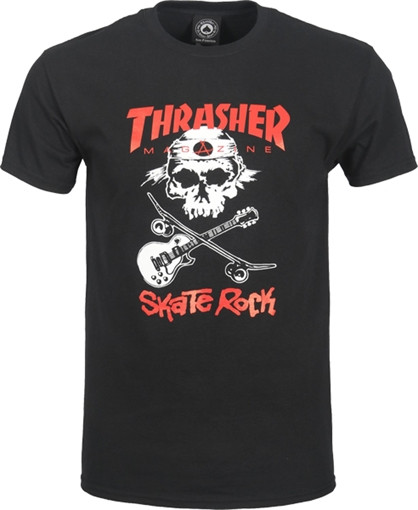 THRASHER SKATE ROCK SS TSHIRT XLARGE BLACK