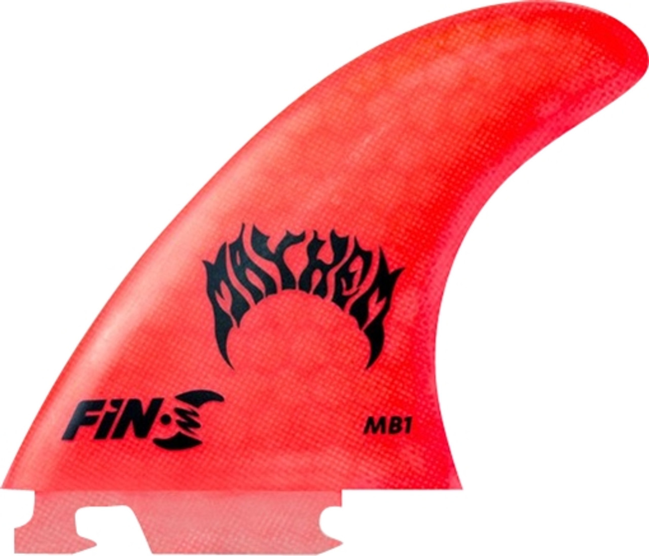 FIN-S MB-1 HONEYCOMB NEON RED 3 fins