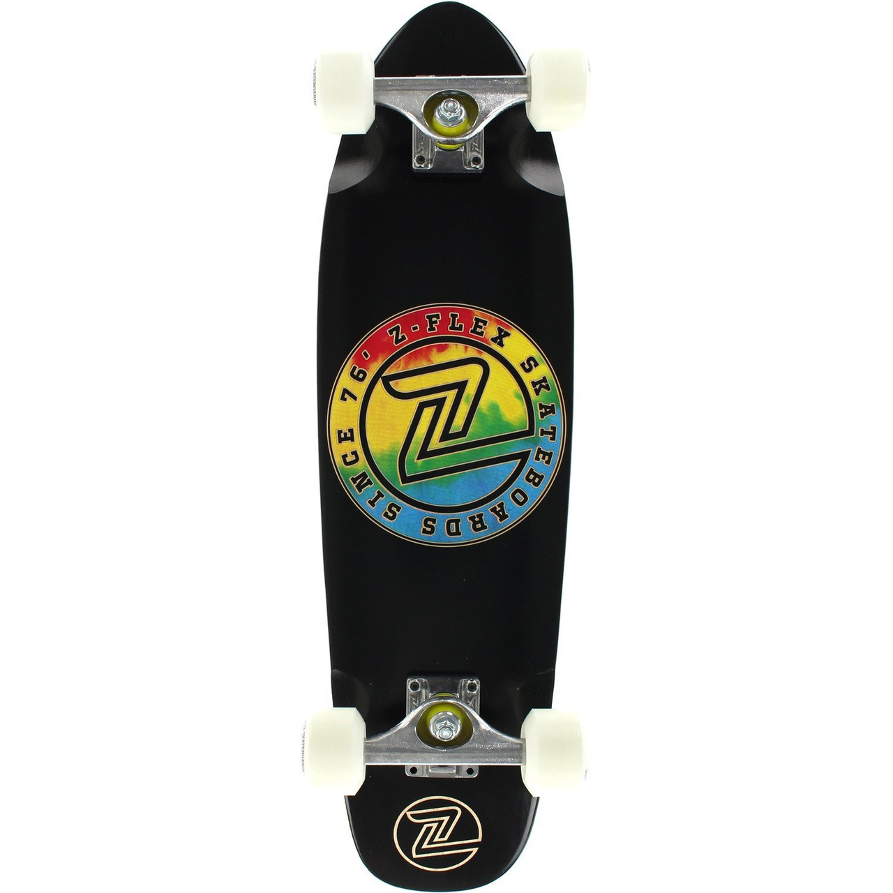 Z-FLEX Z-CIRCLE CRUISER SKATEBOARD COMPLETE-7.87x27.5 BLK/DYE