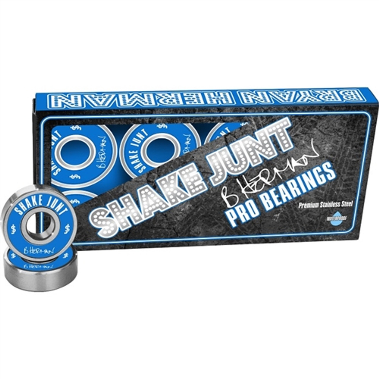 Shake Junt Herman Pro Bearings Blue Silver 8pcs