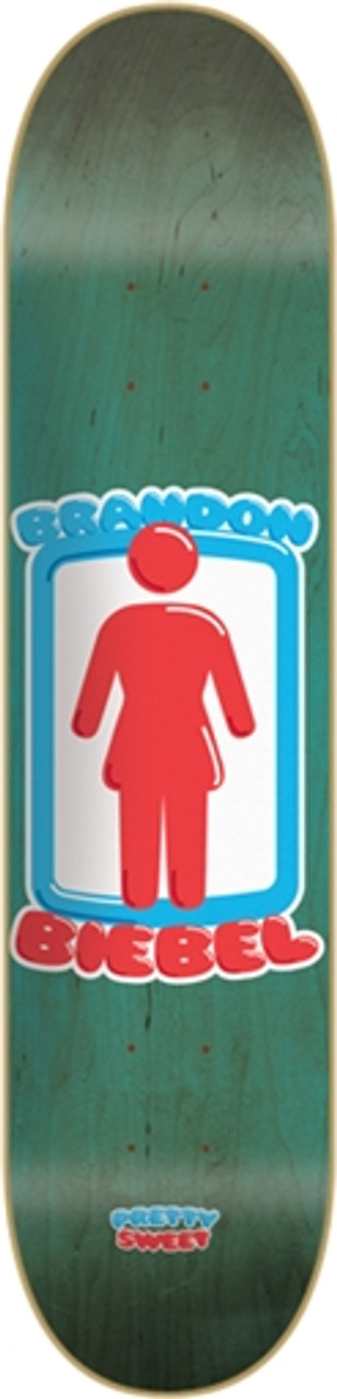 Girl Skateboards Pretty Sweet スケボ Girl Biebel Pretty Sweet Skateboard Deck -7.87