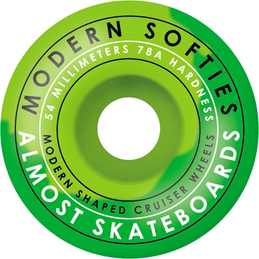 ALMOST MODERN CLASSICS SOFTIE 54mm-GREEN SWIRL Skateboard Wheels