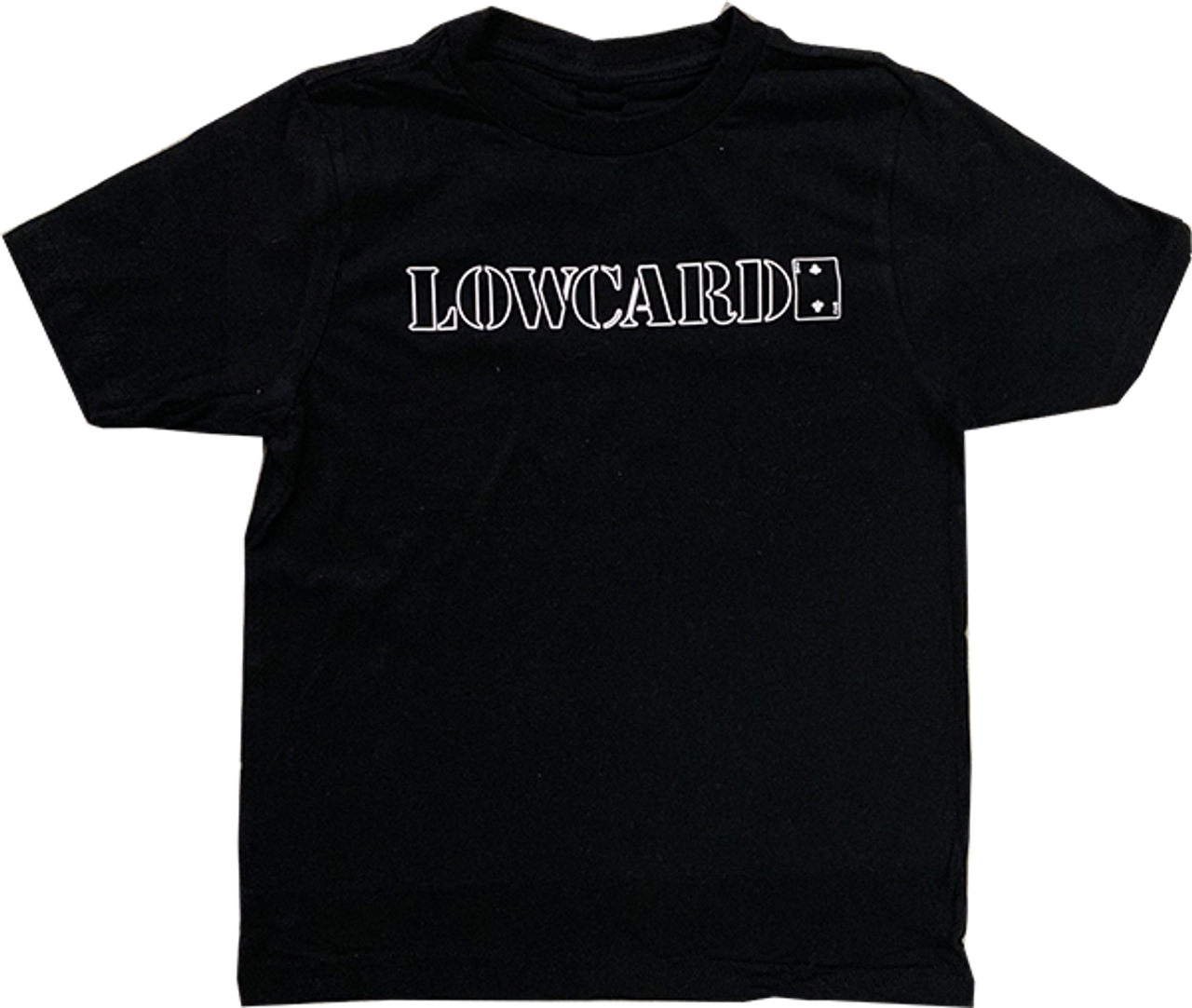 LOWCARD OUTLINE LOGO YTH SS SMALL BLACK