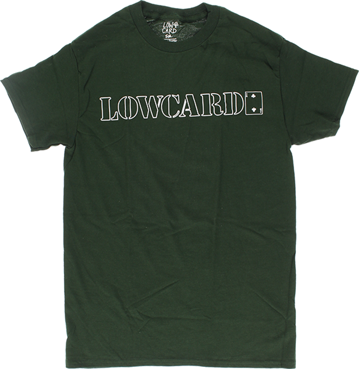 LOWCARD STANDARD OUTLINE SS TSHIRT SMALL FOREST GRN WHT