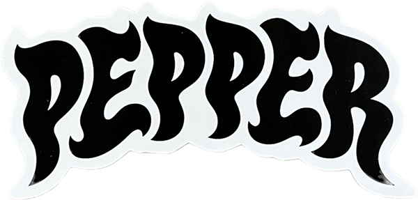 PEPPER OUTLINE LOGO 5" WHITE DECAL SINGLE
