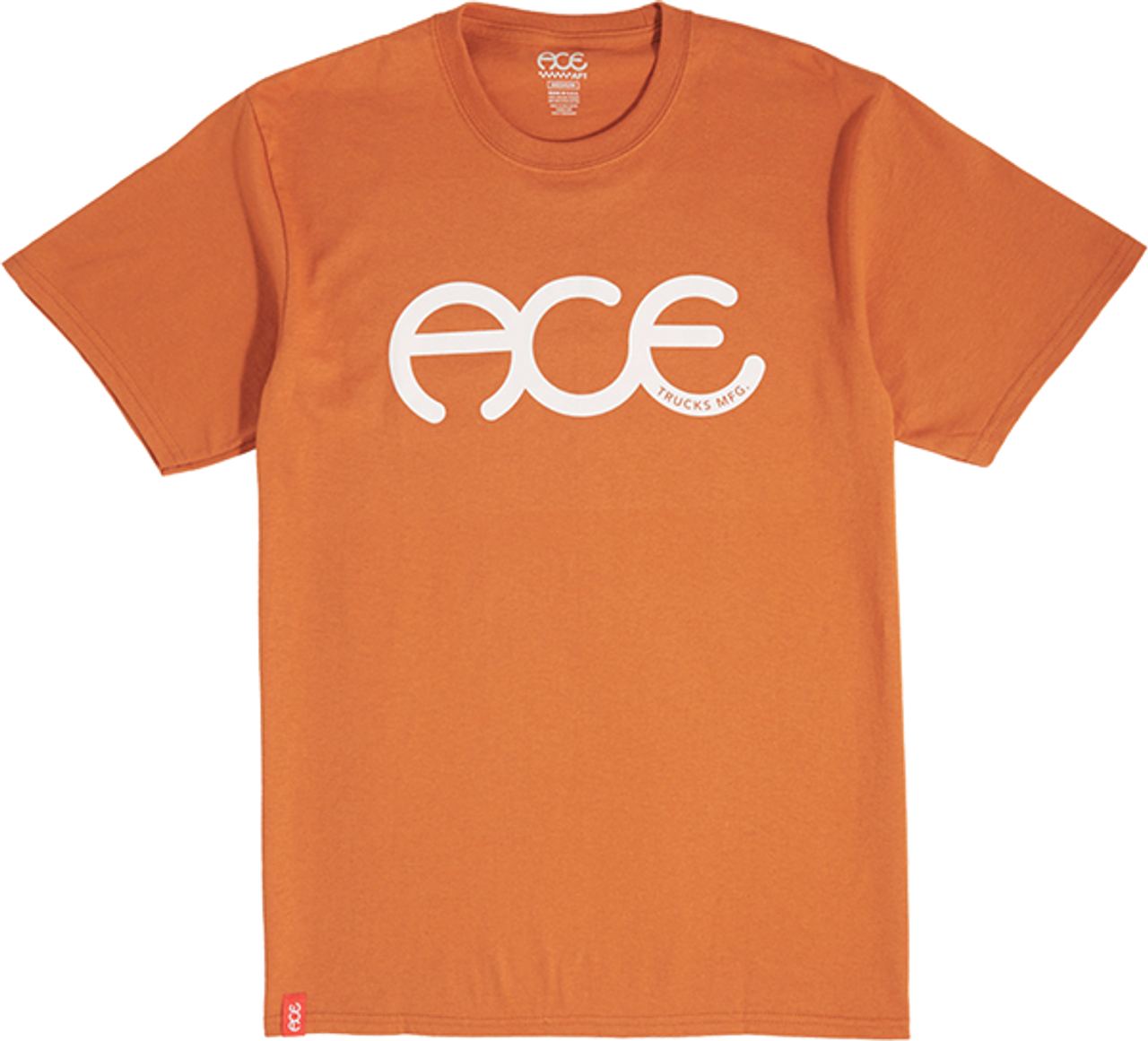 ACE RINGS SS TSHIRT MEDIUM BURNT ORANGE