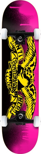 Anti Hero Stencil Sm Skateboard Complete-7.5 Pink/Blk/Gold