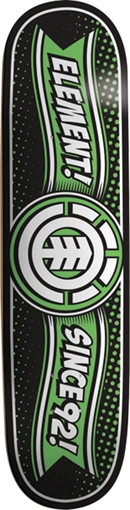 Element SHOUT GREEN TWIG Skateboard Deck-7.62 BLK GRN thriftwd