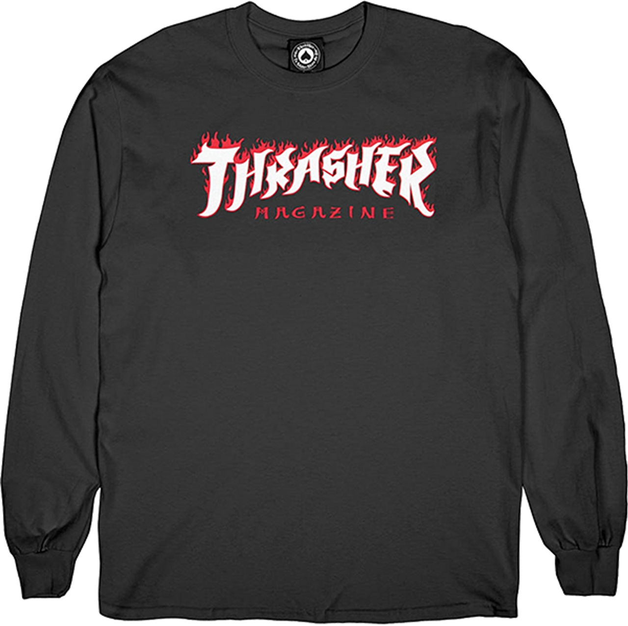 THRASHER POSSESSED LOGO LS MEDIUM BLACK