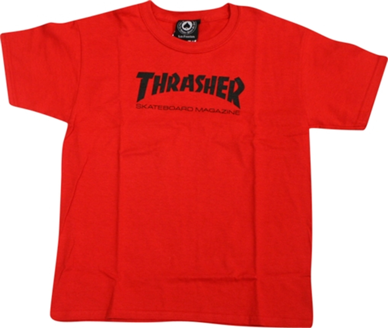 THRASHER MAG LOGO YTH SS LARGE  RED