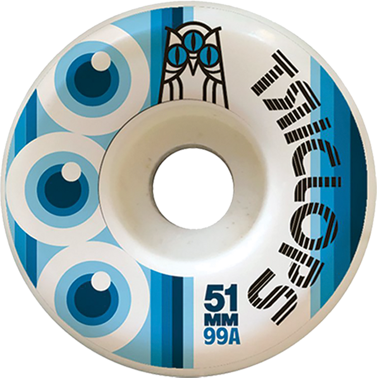 TRICLOPS THIRD EYE 51mm 99a WHITE WHEELS SET