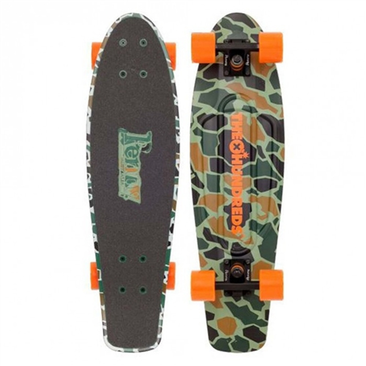 Penny X The Hundreds Nickel Skateboard Complete Camo Orange 27