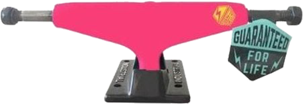 INDUSTRIAL IV 5.0 HOT PINK/BLK W/YEL LOGO TRUCKS SET