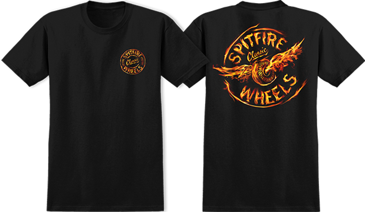 SPITFIRE FLAMED FLYING CLASSIC SS LARGE  BLACK