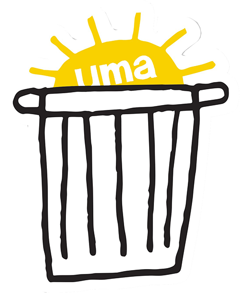 UMA TRASHCAN SUNRISE 4.25" STICKER