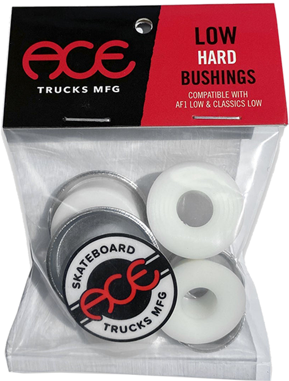 ACE LOW HARD BUSHINGS KIT 94a WHITE 2pr