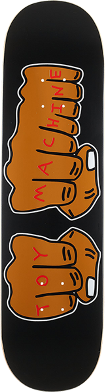 TOY MACHINE FISTS NEW SKATE DECK-8.5 BLACK