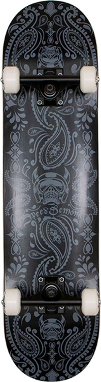 SPEED DEMONS BANDANA SKATEBOARD COMPLETE 8.0 BLK/BLK