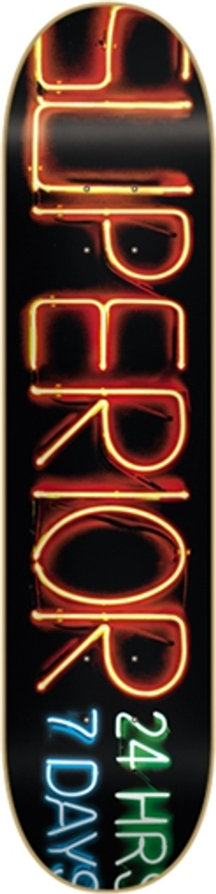SUPERIOR 24/7 SKATEBOARD DECK -8.0 BLK/RED