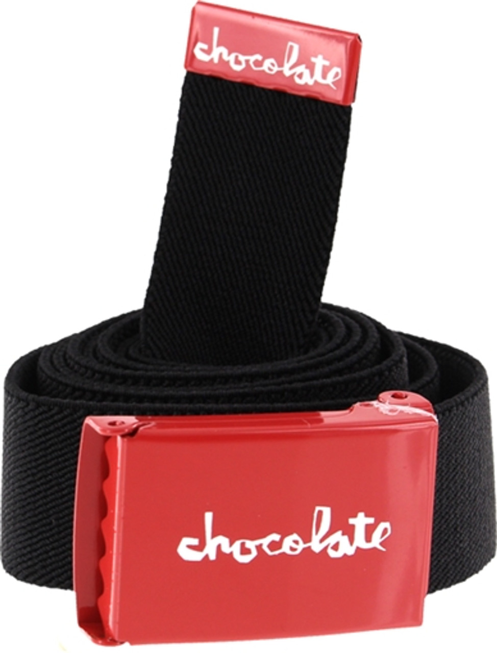 CHOCOLATE RED SQUARE STRETCH BELT BLACK