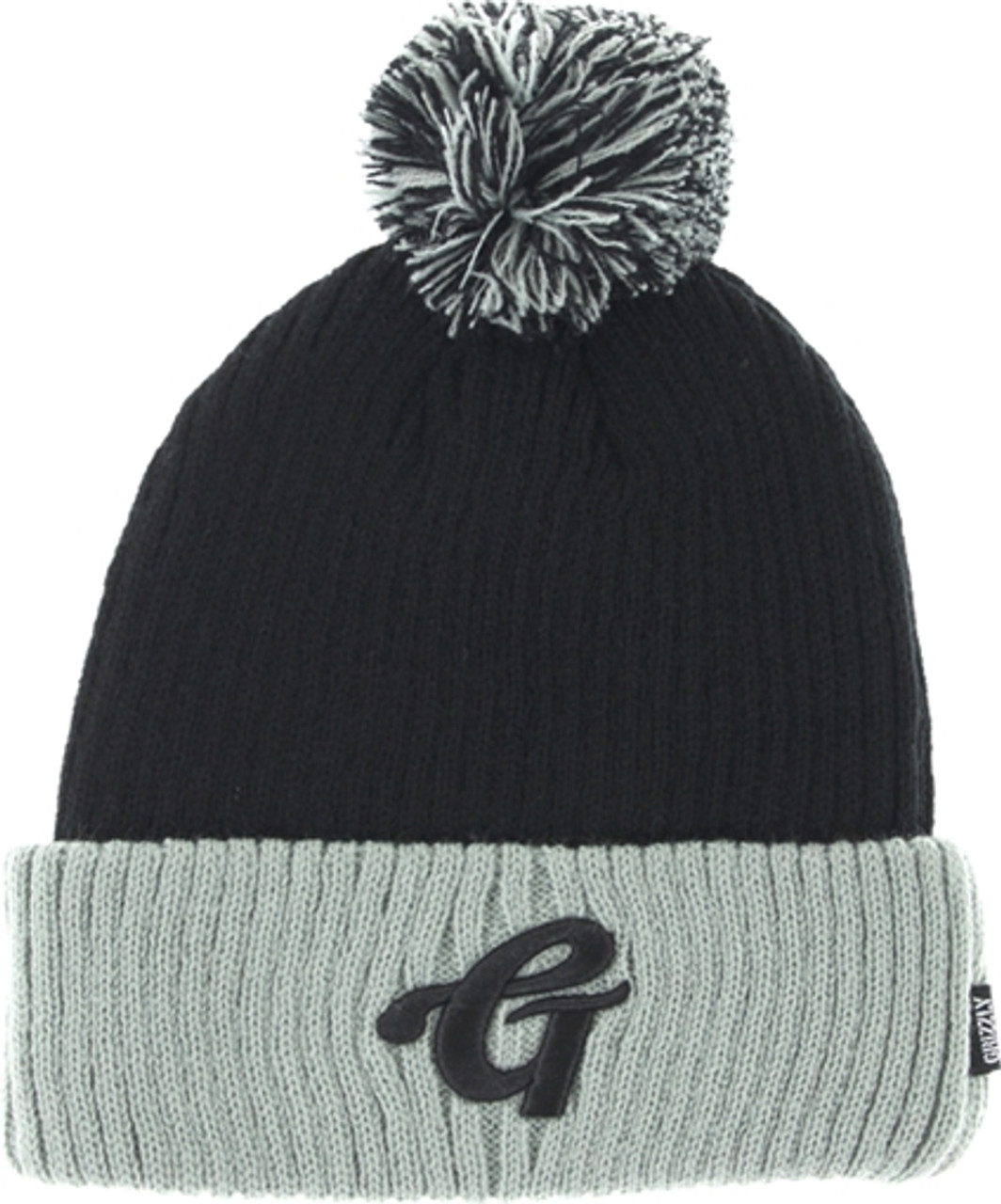 GRIZZLY HIGH GRADE POM BEANIE BLK/GREY