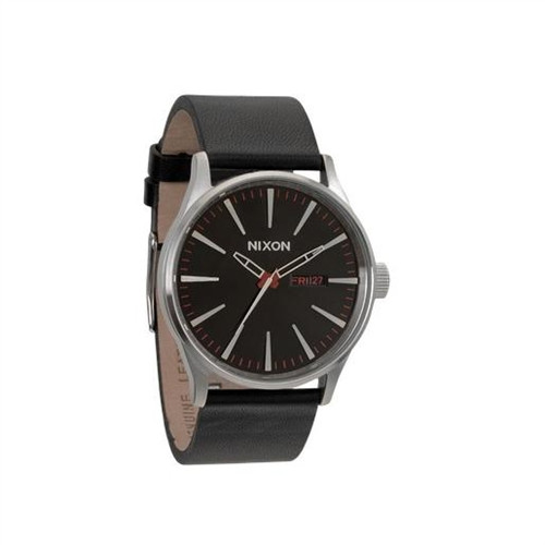 NIXON Sentry Leather Black Watch