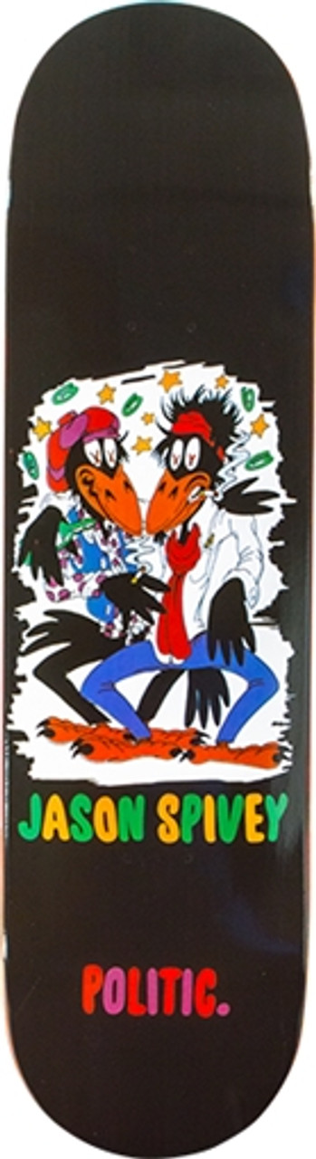 POLITIC SPIVEY CROWS SKATEBOARD DECK-8.38