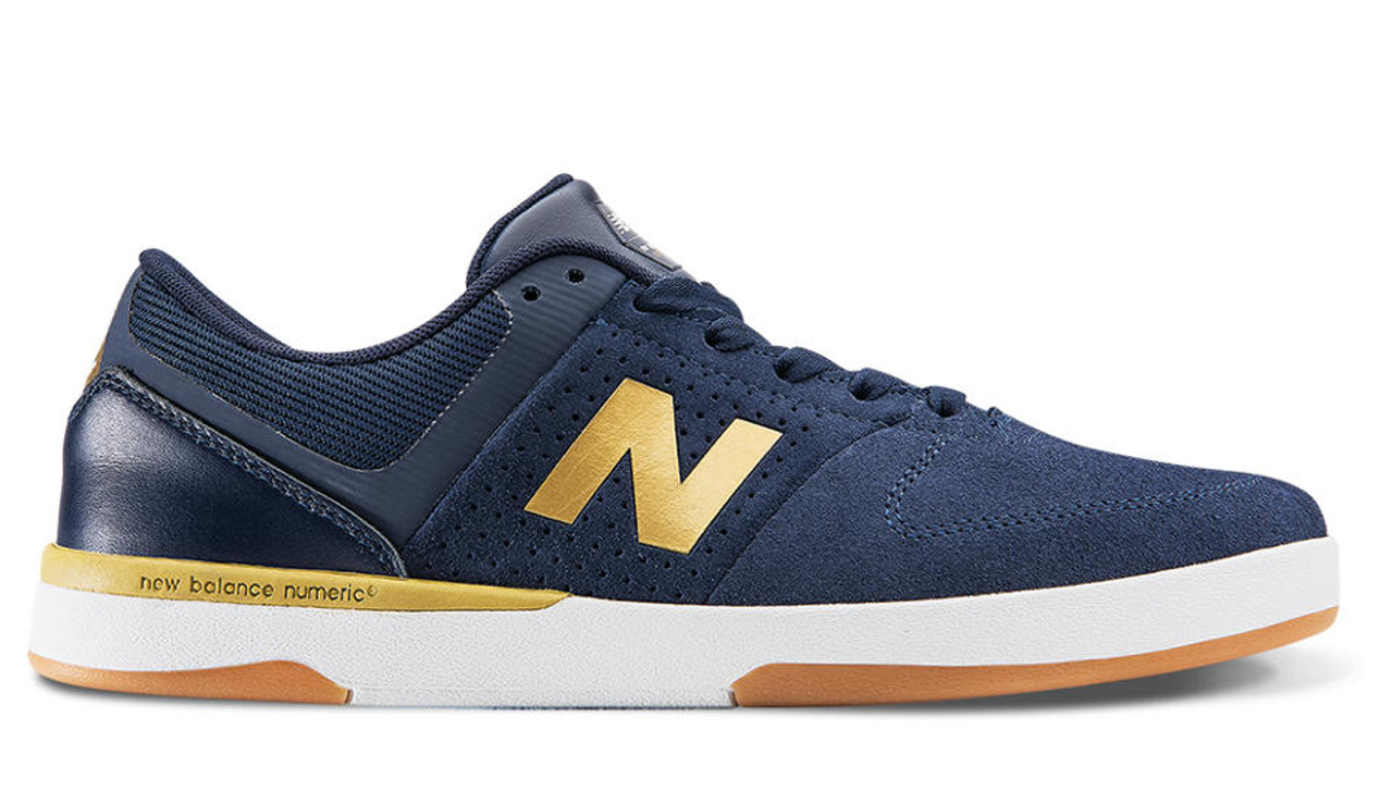 new balance navy and gold