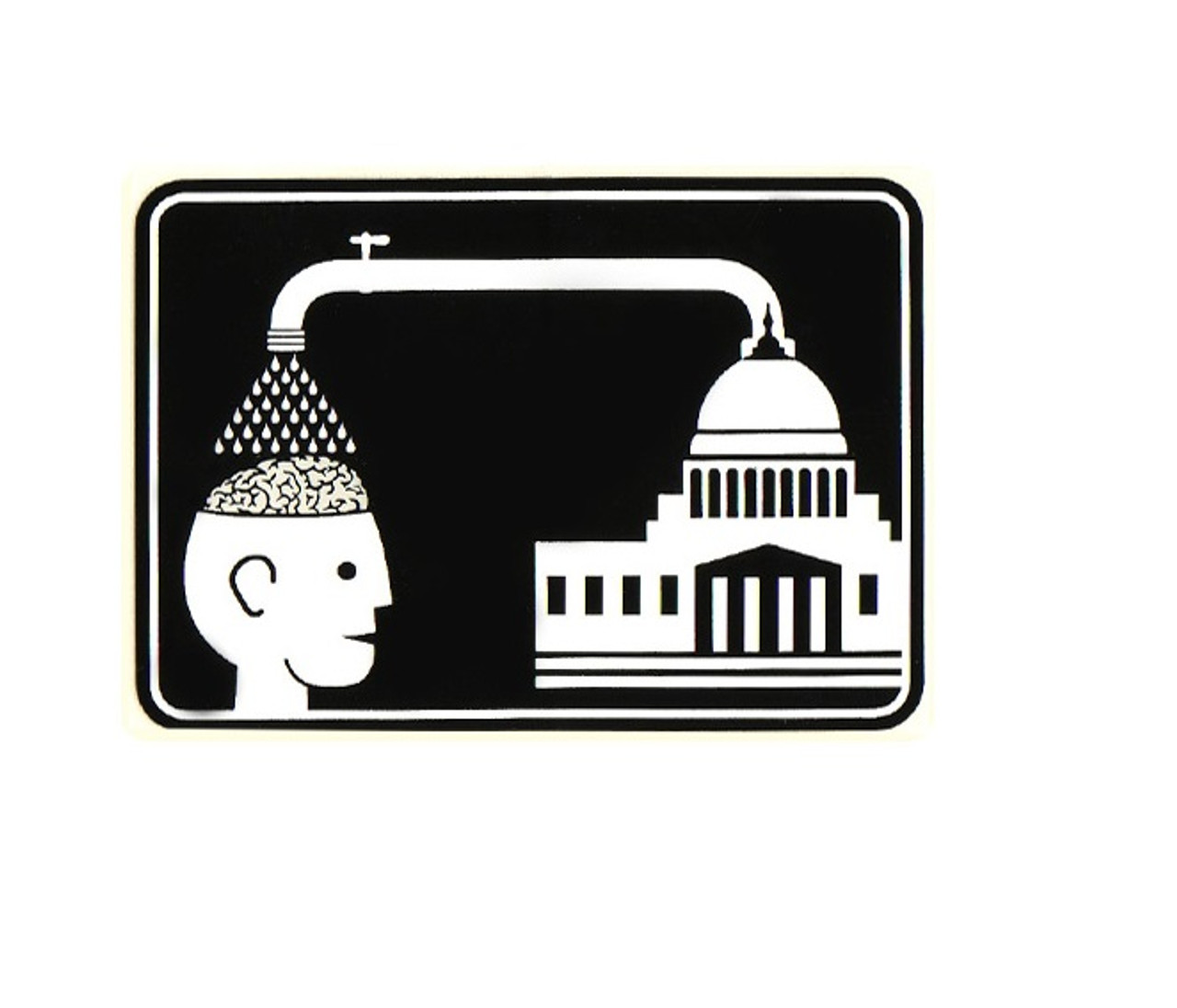 Alien Workshop Mind Control Decal Sticker Black White Small Boardparadise Com