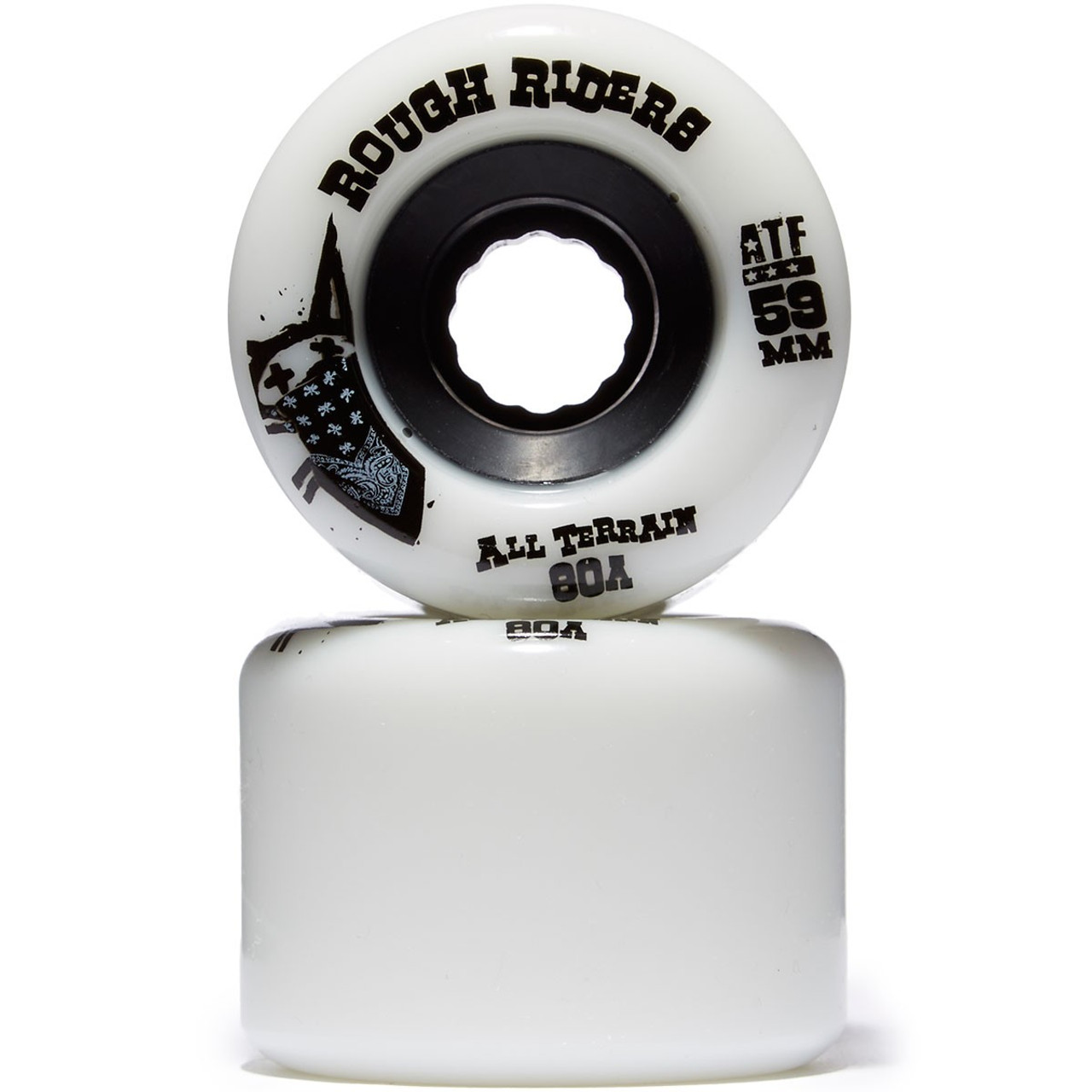 Bones ATF Rough Riders Wheels White 59mm/80a Set