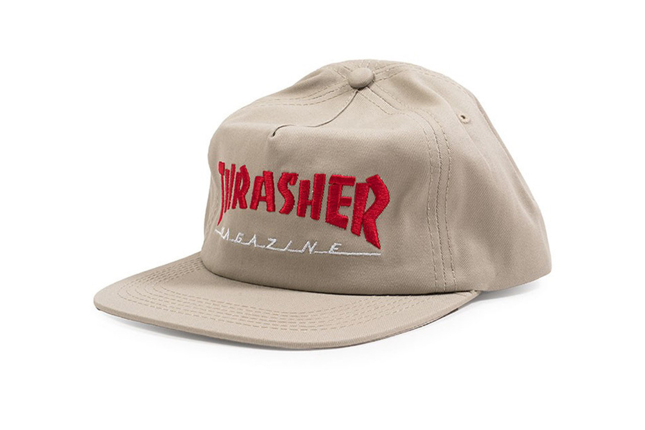 Thrasher Magazine Mag Logo White/Red Hat Adjustable-