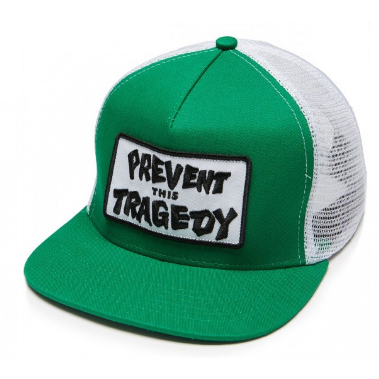 Thrasher Prevent This Tragedy Hat Green White Snapback