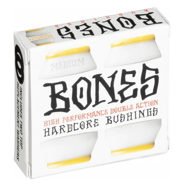 Bones Hardcore Bushings Set White Yellow Medium