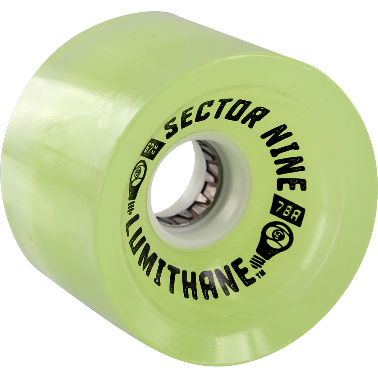 Sector 9 Lumithane Wheels Set Glow LED Green 67mm/78a Set
