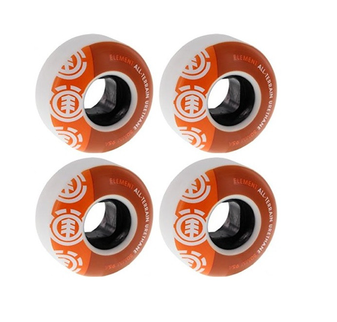 Element Section Wheels White Orange 50mm/95a Set