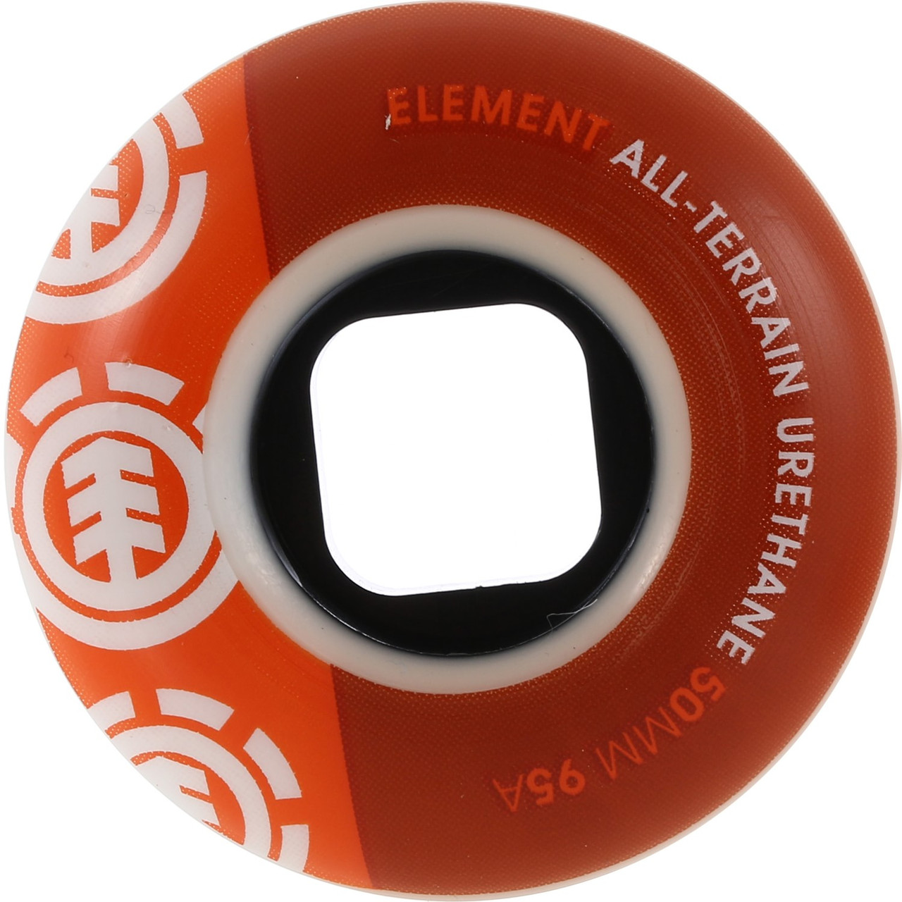 Element Section Wheels White Orange 50mm/95a Set