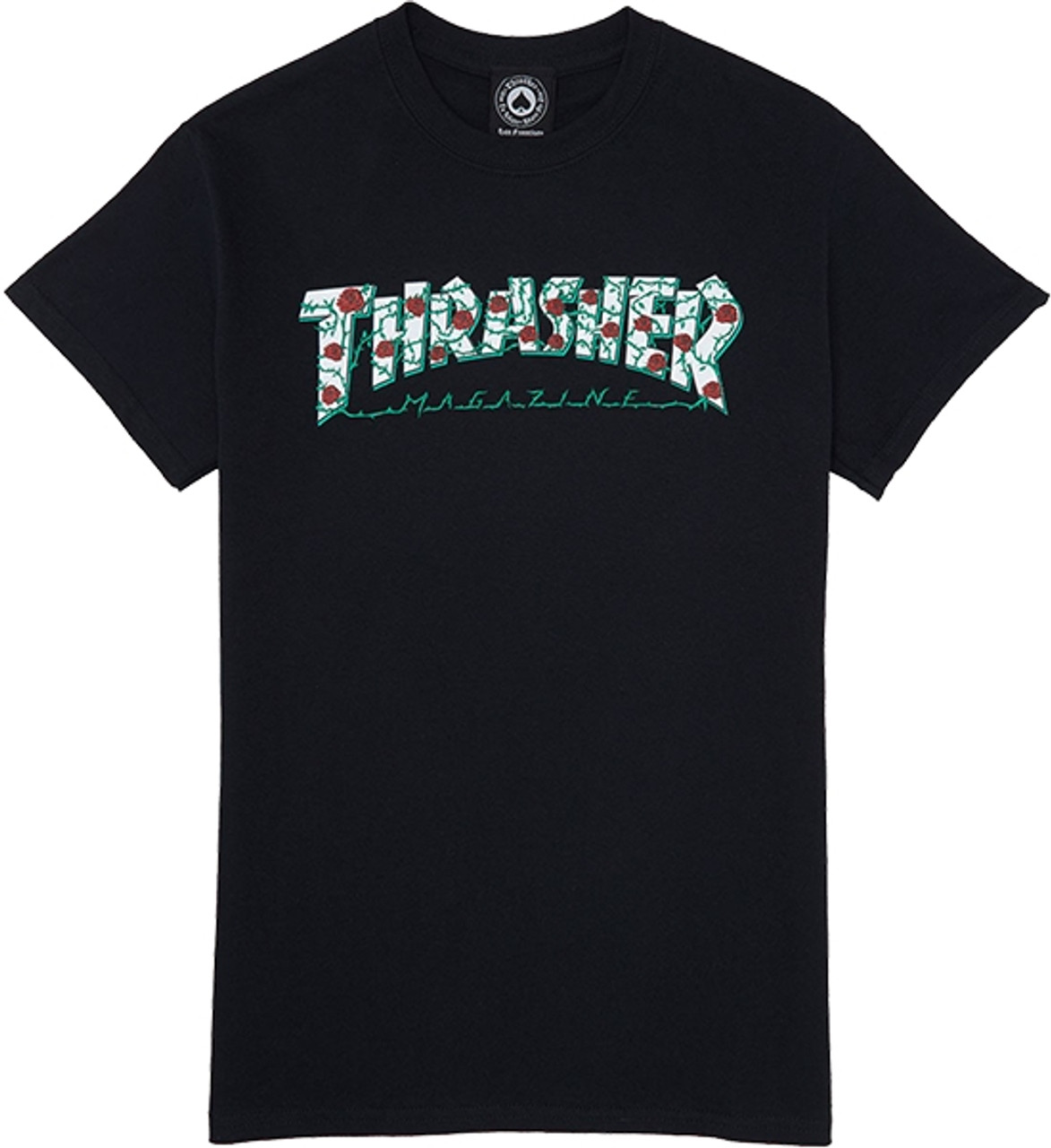 THRASHER ROSES SS TSHIRT MEDIUM BLACK