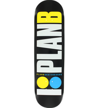 Plan B Team OG Logo Skate Deck Neon Yellow 8.5