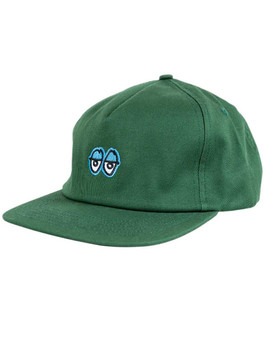 Krooked Eyes Snapback Hat Green Blue OneSize