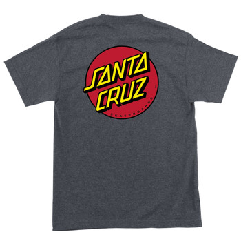 Santa Cruz Mens Classic Dot SS T-Shirt Charcoal Heather