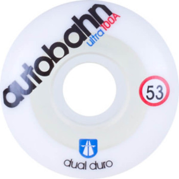 AutoBahn Dual Duro Classic Wheels Set White Clear 53mm/100a