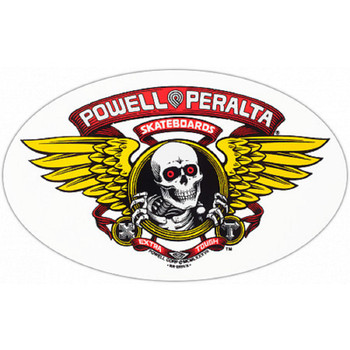 Powell Winged Rip Sticker (2pack) Red Yellow 7"