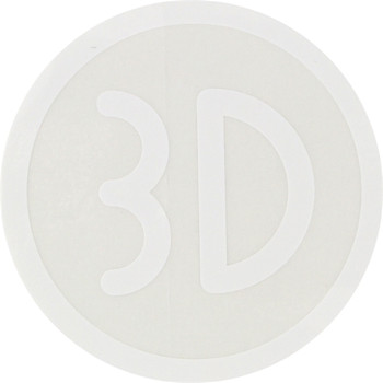 3D LOGO DECAL STICKER WHT single