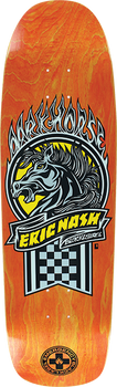 BLACK LABEL NASH DARKHORSE SKATE DECK-9.25x32.5 BRIGHT ORG STAIN w/ Hardware
