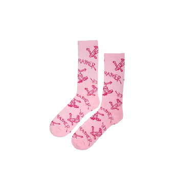 Thrasher Gonz Logo Crew Socks Pink OneSize