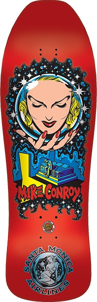 SMA CONROY CRYSTAL BALL SKATEBOARD DECK-10.08x31.25 RED