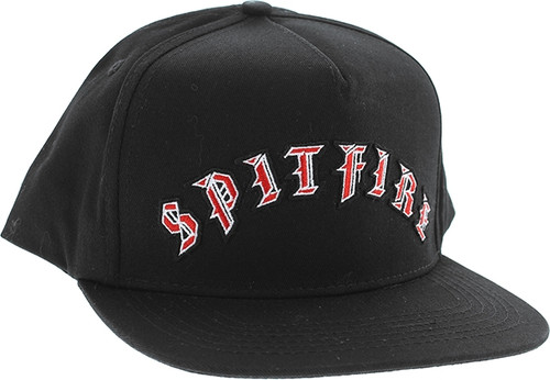 SPITFIRE OLD E HAT ADJ-BLACK/RED