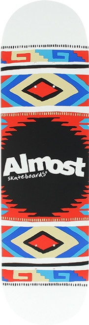 ALMOST AZTEK BLANKET SKATE DECK-8.0 WHITE